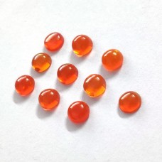 Orange Ethiopian opal 6mm round cabochon